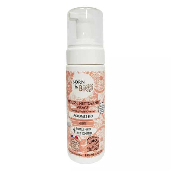 Mousse Nettoyante Visage Agrumes Bio – 150 ml