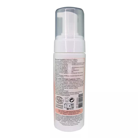 Mousse d'Hygiène Intime au Miel et à la Guimauve Bio – 150 ml