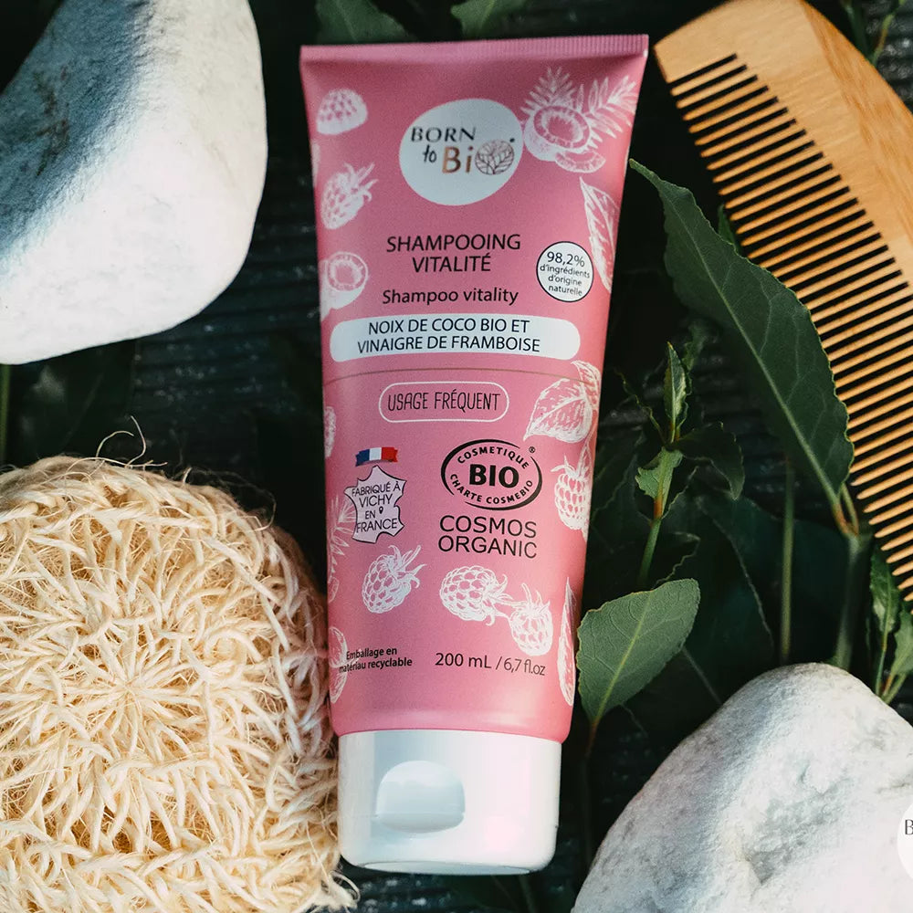 Shampooing Bio Noix de Coco & Vinaigre de Framboise – 200 ml