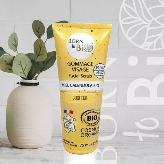 Gommage Visage Douceur – Miel d’Acacia & Calendula Bio - 75 ml