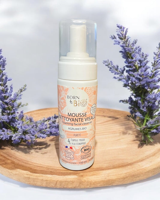 Mousse Nettoyante Visage Agrumes Bio – 150 ml