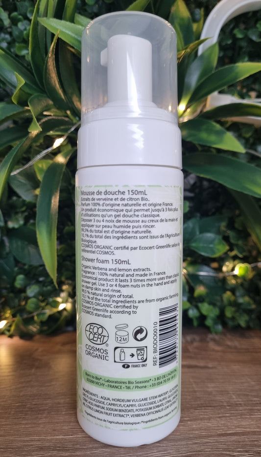 Mousse de Douche Verveine Citron Bio - Certifié bio - 150ml
