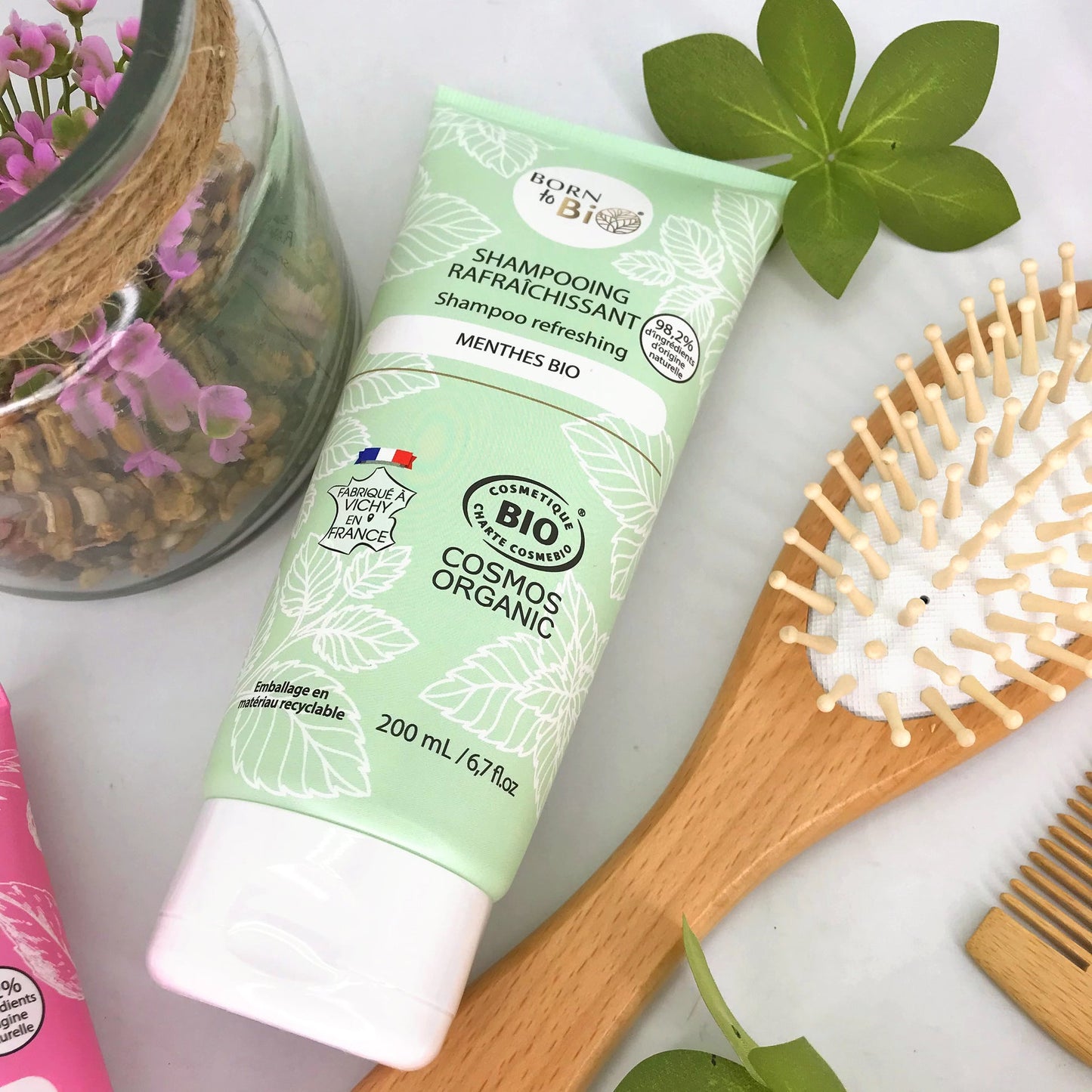Shampooing Rafraîchissant à la Menthe Verte Bio – 200 ml